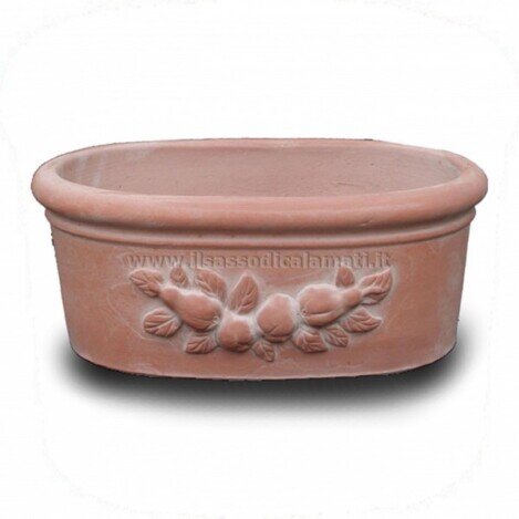 cassa terracotta frutti ovale