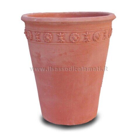 vaso in cotto a fiori