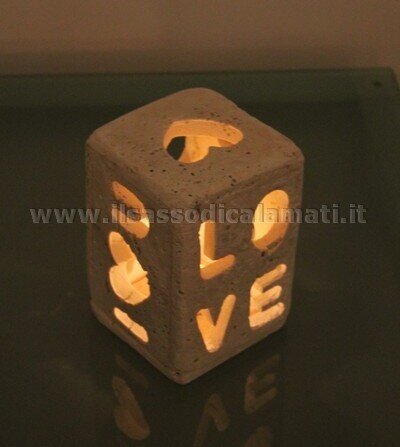 portacandele romantico