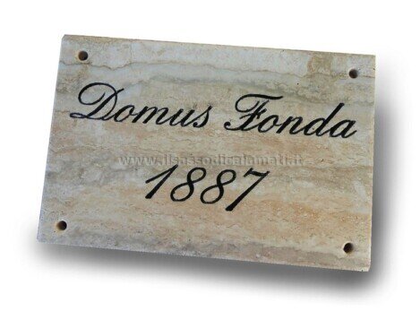 targhetta pietra domus fonda