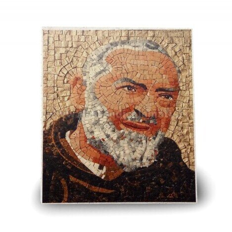 padre pio stampa su pietra