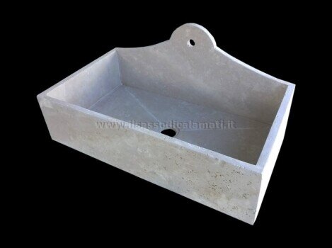 lavabo semplice in travertino