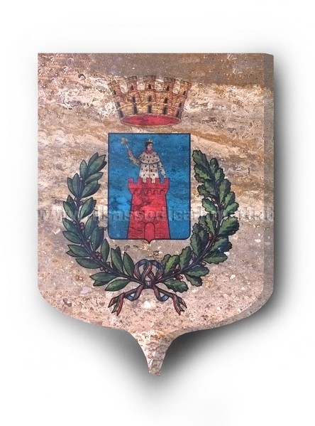 scudo con corona pietra