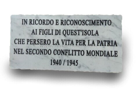targa commemorativa guerra mondiale