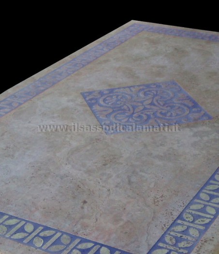 tavolo inciso blue
