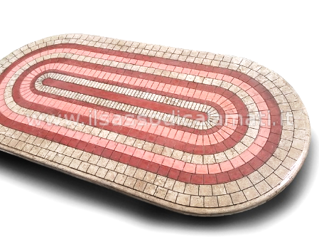 tavolo a mosaico rotondo